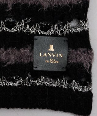 AURORA 【 LANVIN en Bleu （ランバン オン ブルー）】ニットプチマフラー ブラック