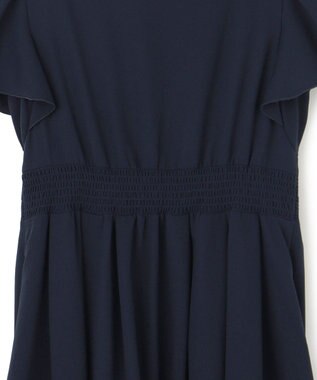 TOCCA 【洗える・接触冷感・UVカット・消臭】SMOCKING EMBROIDERY ドレス ネイビー系