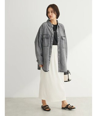 Green Parks ・ＥＬＥＮＣＡＲＥ　ＤＵＥ　デニムロングスリーブシャツ Gray Mixture