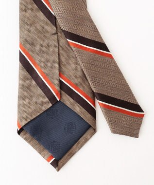 J.PRESS MEN 【J.PRESS SPUN SILK COLLECTION】レジメンタルネクタイ 黄土色系2
