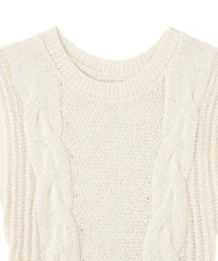 earth music&ecology フレアニットベスト Ivory