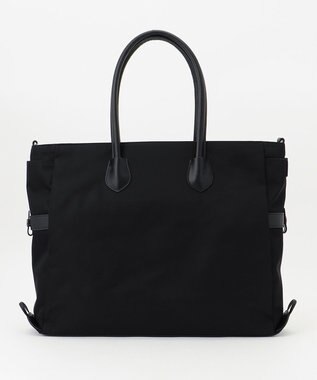 Y'SACCS ナイロン×リサイクルレザー　ホック2WAYトート　Mサイズ ブラック