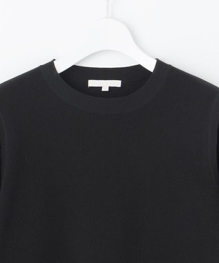 自由区 ハイツイストコットンアセテートプルオーバー ニット ブラック