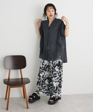 CRAFT STANDARD BOUTIQUE ヴィンテージボイルミルフィーユチュニック Charcoal Gray