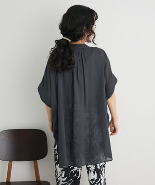 CRAFT STANDARD BOUTIQUE ヴィンテージボイルミルフィーユチュニック Charcoal Gray