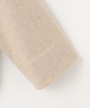 自由区 【WEB限定】ブラッシュドビーバー ショート丈ノーカラーコート ベージュ系