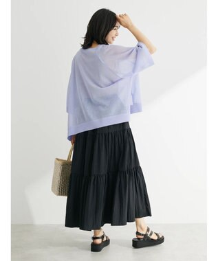 Green Parks シアーロゴニットプルオーバー Blue