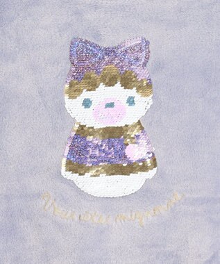 ANY KIDS 両面 フリース スパンコール トレーナー サックスブルー×雪だるま