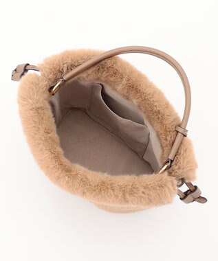 組曲 ファーバケットコンビ バッグ ベージュ系