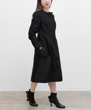 TOCCA 【WEB限定カラー有り】【消臭】MILKY PUFF リボンウールコート [WEB限定]ブラック系