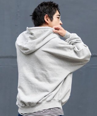 WEGO 【ユニセックス着用ITEM/MLサイズ展開】バルーンBIGダブルZIPパーカー 杢グレー