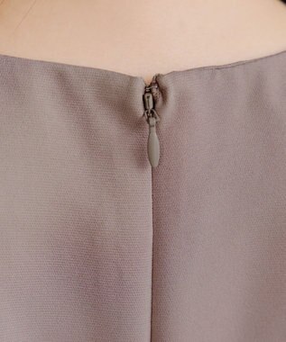 Tiaclasse L 【セレモニー・新色追加】アシメリボンベルトフレアワンピース モカ