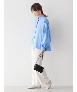 AMERICAN HOLIC ＵＶカット／接触冷感ギャザースリーブブラウス　 Sax