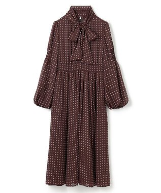 TOCCA 【ヨンア×大人百花×TOCCAコラボ・00サイズあり・洗える】ALLURING BEAUTY ドレス ブラウン×ピンク系