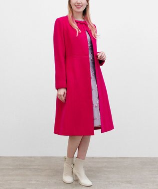 TOCCA 【WEB限定カラー有り】【消臭】MILKY PUFF リボンウールコート オールドローズ系