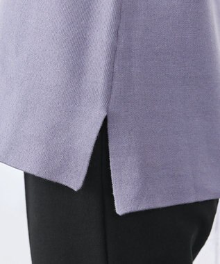 Tiaclasse 【洗える】ダブルフェイスニットトップス ラベンダー