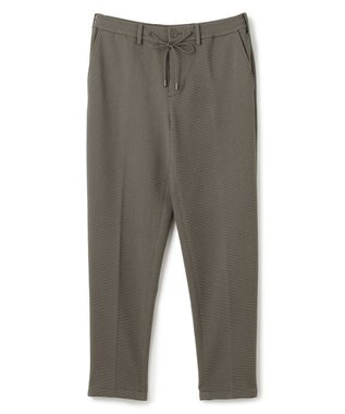 JOSEPH HOMME 新型【オリジナル素材/シワになりにくい/ウエストゴム仕様】ライトタックジャージー ドロスト付テーパードパンツ / PEGG CONVERTIBLE ダークグリーン系