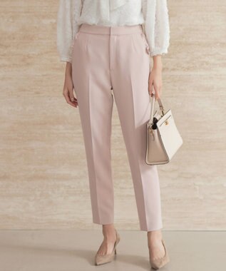 組曲 【KUMIKYOKU NAVY】コンフォータブルドレープ フリルテーパードパンツ