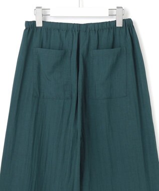 J.PRESS YORK STREET 【WOMEN】ワッシャーリラックス ワイドパンツ ダークグリーン系