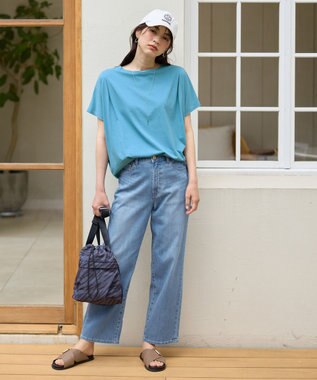 ANY エニィファンクションフレンチスリーブTシャツ ターコイズ