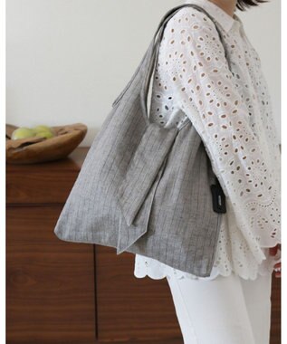 MORROW by thank 【A4サイズ収納可/軽量】DREW トートバッグLサイズ ベージュ　リネン混