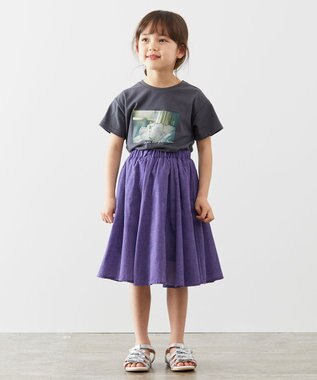 ANY KIDS シャンブレーライクスカート パープル