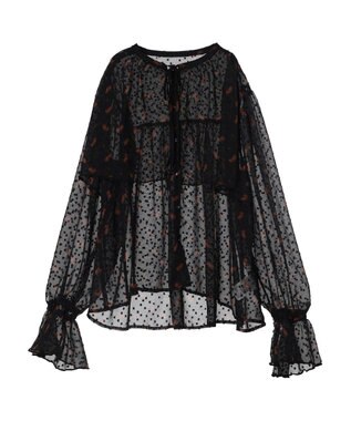 AMERICAN HOLIC ドビーシフォンフリルブラウス Paisley