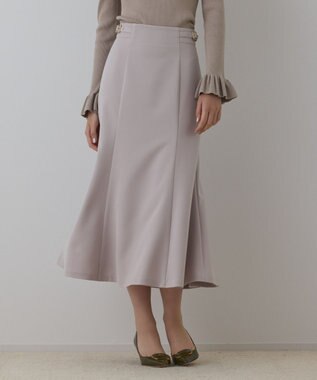 GRACE CONTINENTAL バックルマーメイドスカート ベージュ