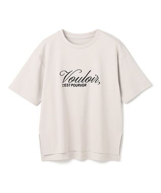 UNFILO BEAUTY FORM-Tコットン ロゴ半袖T グレージュ