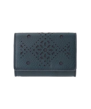 genten アーガイルカットワーク 小銭入れ ネイビーブルー