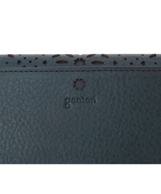 genten アーガイルカットワーク 小銭入れ ネイビーブルー