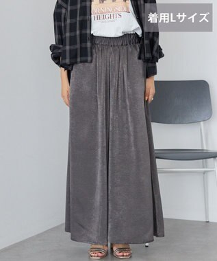 AMERICAN HOLIC 【選べる丈2サイズ】マットサテンスカーチョ Charcoal Gray