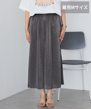 AMERICAN HOLIC 【選べる丈2サイズ】マットサテンスカーチョ Charcoal Gray