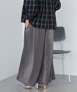 AMERICAN HOLIC 【選べる丈2サイズ】マットサテンスカーチョ Charcoal Gray