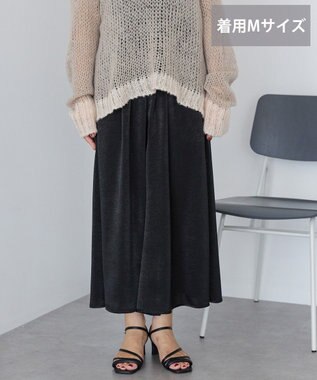 AMERICAN HOLIC 【選べる丈2サイズ】マットサテンスカーチョ Black