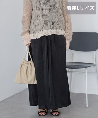 AMERICAN HOLIC 【選べる丈2サイズ】マットサテンスカーチョ Black