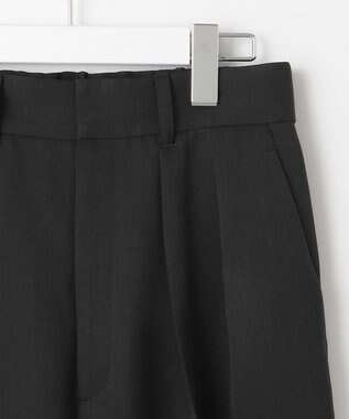 23区 L 【撥水加工/UVカット】キューティクルストレッチツイル ワイドパンツ ブラック系