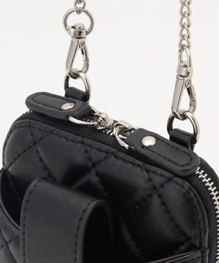 J.PRESS LADIES キルティング スマホポシェット ブラック系