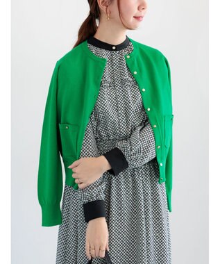 Te chichi ポケット付きクルーネックカーディガン