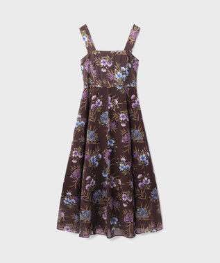 GRACE CONTINENTAL プリントセットアップワンピース ブラウン