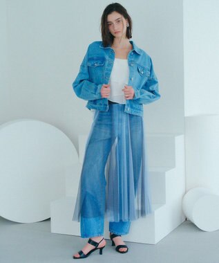 YECCA VECCA フリンジデニムジャケット Light Indigo