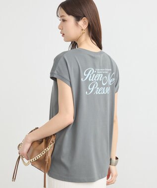 earth music&ecology 【接触冷感/洗濯機可】Ｑｕａｌｉｔｅ　Ｄｅ　ＶｉｅフレンチＴ Charcoal Gray