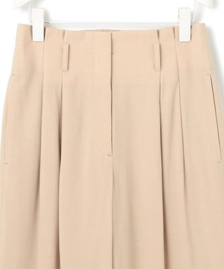 ICB 【接触冷感・UVカット・洗える】 T/Rドライリネン ワイドストレートパンツ ベージュ系