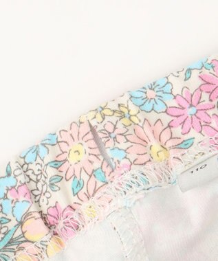 ANY KIDS 総柄フルレングスレギンス オフホワイト×小花柄