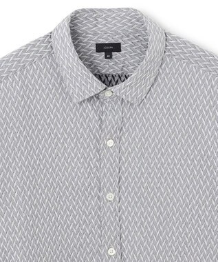 JOSEPH HOMME アロージャガードストレッチ　レギュラーカラーシャツ ライトグレー系