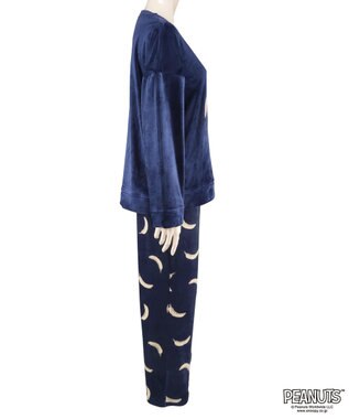 San-ai Resort（三愛水着楽園） 【スヌーピー】【PEANUTSピーナッツ】バナナルームウエア ネイビー