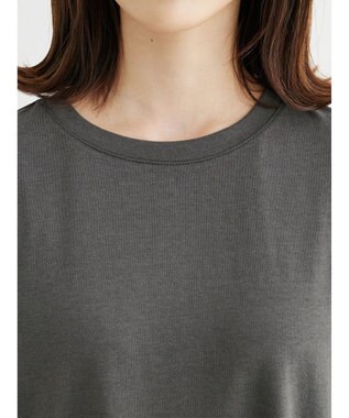 Green Parks 接触冷感　袖切替えカットワンピース Gray