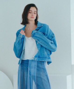 YECCA VECCA フリンジデニムジャケット Light Indigo