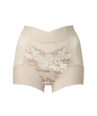 BRADELIS New York 【BRADELIS NewYork peace】綿混フィットレースショーツ ウエストからヒップ下まですっぽり包み補整するショーツ バタークリーム