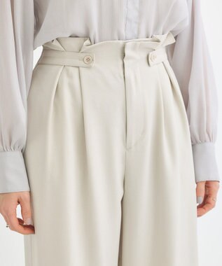 Green Parks ・ＥＬＥＮＣＡＲＥ　ＤＵＥ　サイドベルトタックパンツ Light Beige